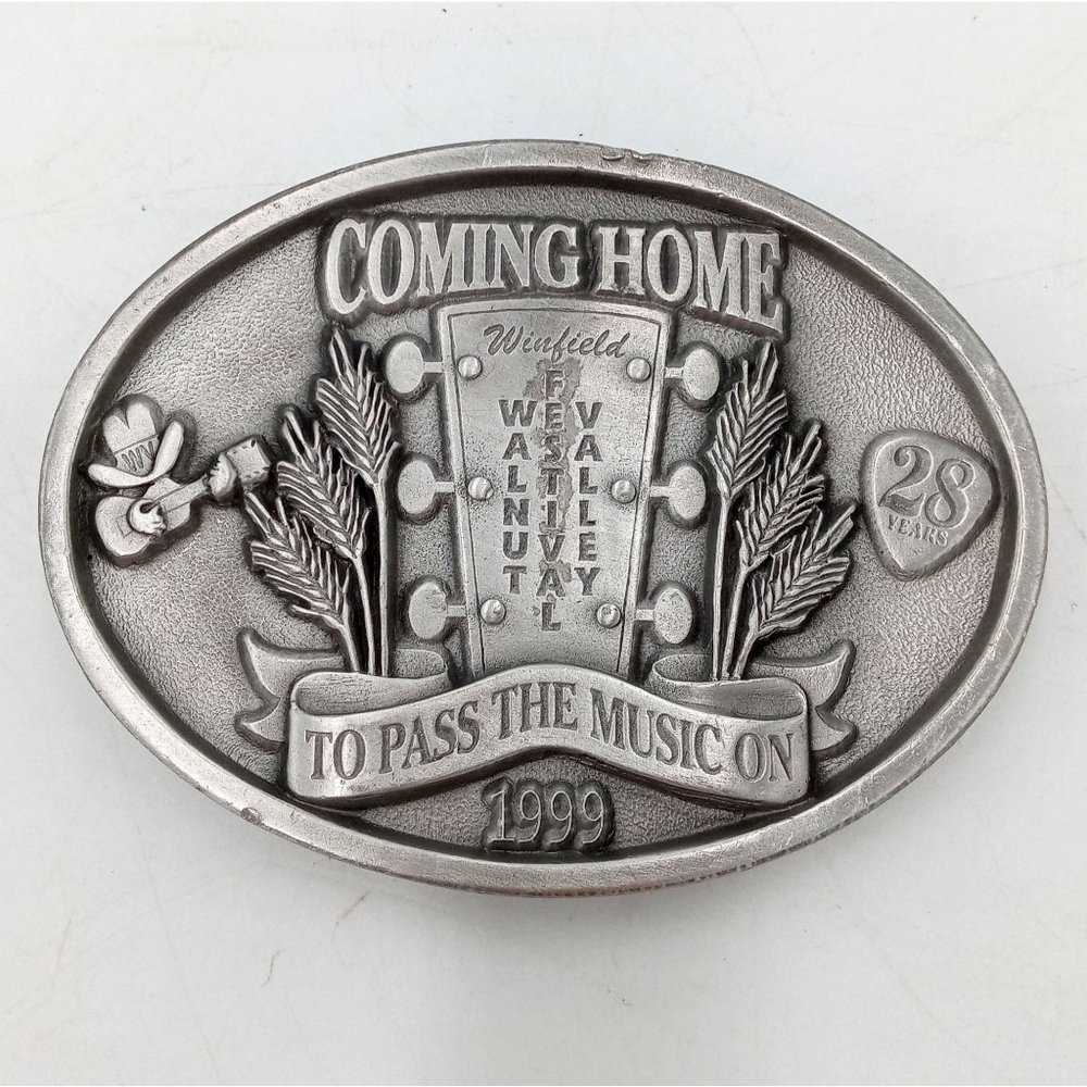 Walnut Valley Bluegrass Festival Vintage 1999 Belt Buckle RARE Winfield Kansas